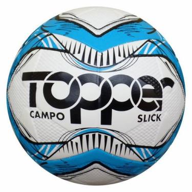 Imagem de Bola Futebol Campo Topper Slick Oficial 2 Unidades Azul