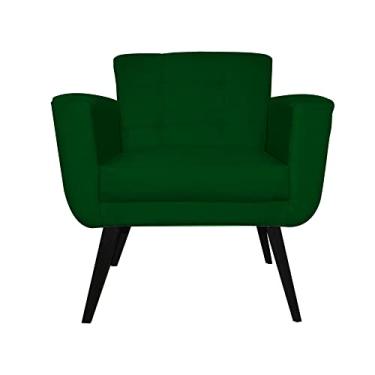 Imagem de Conjunto 2 Poltrona Estofada Salão de Beleza Geovana Suede Verde - LM DECOR