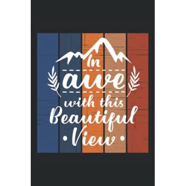 Imagem de In Awe With This View Notebook: Lined Journal, 120 Pages, 6 x 9, Gift For Outdoor Adventure Lovers, 5 Color Vertical Stripes Vintage Sunset Matte Finish (In Awe With This View Journal)