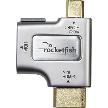 Imagem de Adaptador HDMI-to-Micro-/Mini-HDMI da Rocketfish (RF-G1175) Prata/Ouro - Novo