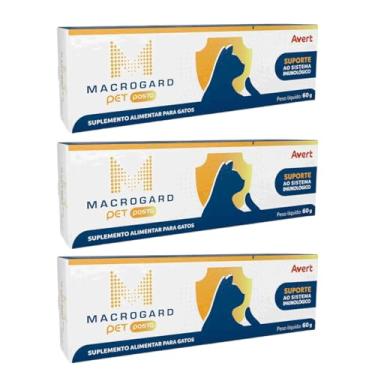 Imagem de Kit 3 Macrogard Pet Pasta para Gatos Avert 60g