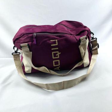 Imagem de Nova Bolsa De Viagem Feminina Bolsa Grande Saco De Esportes Ombro Yoga Saco Fitness roxo