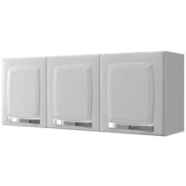 Imagem de Armário Aéreo Triplo Rose 3 Portas E 1 Prateleira Itatiaia Branco