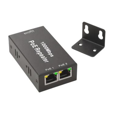 Imagem de Extensor POE Gigabit de 3 portas, 10/100/1000Mbps 1 em 2 saídas, compatível com IEEE 802.3af/at, estende mais 100 m (328 pés) de transmissão de dados e energia, para sistemas de segurança, câmera IP