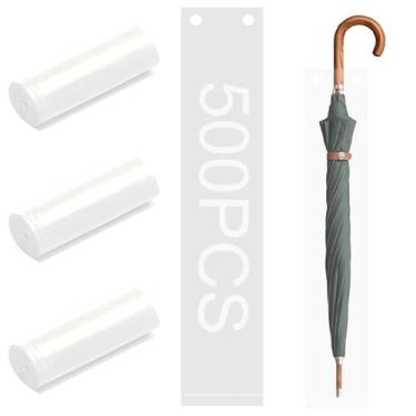 Imagem de CrazyAnt 500 peças/conjunto de polegadas descartável transparente à prova d'água, adequado para capa de guarda-chuva dobrável de alça curta, máquina de capa de guarda-chuva automática especial