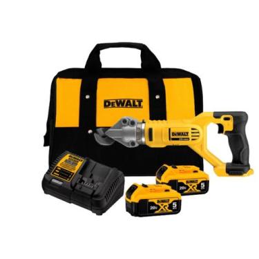 Imagem de Tesoura Eletrica Chapa 2 Baterias 5ah Dcs496b Dewalt + Bolsa