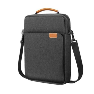 Imagem de Bolsa de Ombro Resistente para Laptop, Tablet e iPad – Capa Pasta Protetora para Dispositivos até 14” (Preto, 12.4-13.3)