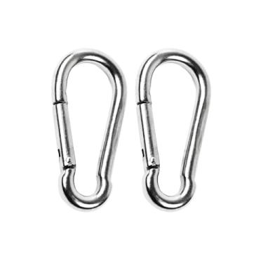 Imagem de MARINE CITY Mosquetão de aço inoxidável de grau 316/gancho de pressão com anel de 8 cm para escalada – pesca – caminhada – barco – vela – acampamento