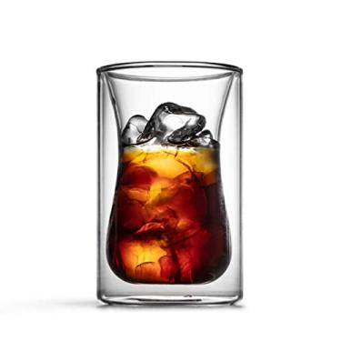 Imagem de Caneca de cerâmica caneca de vidro com isolamento duplo caneca de capacidade de vidro criativo visível corpo caneca de café portátil xícara de chá requintada 170ml casa e escritório (cor: a)