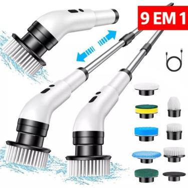 Imagem de Escova De Limpeza Elétrica Casa Limpeza Rotativa 9 Em 1