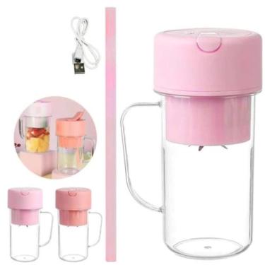 Imagem de Copo Caneca Liquidificador Mini Juicer 500ML com 6 laminas com tampa e
