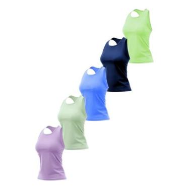 Imagem de Kit 4 Regata Dry Fit Roupa Academia Fitness Uv Esportiva Top - LaBela,