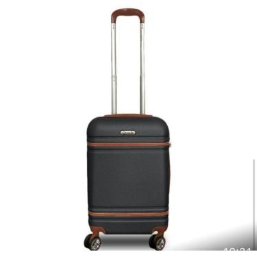 Imagem de Mala De Viagem De Bordo P- 10kg Em Abs Com Rodinhas 360º Removíveis E Leve - Padrão Anac - Qualis Preto Mb001