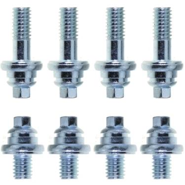 Imagem de MEETOOT Pinos de terminal de bateria de poste lateral, 4 pares de conectores de terminal de bateria padrão de 3/20.3 cm, kit de pinos de extensão de poste de bateria, (2 comprimentos diferentes)