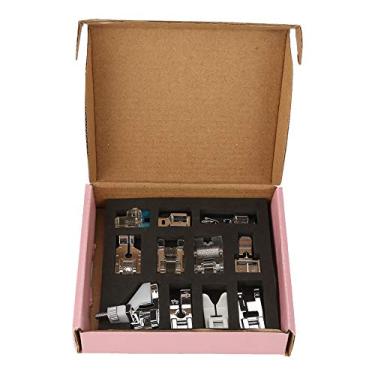 Imagem de Naroote Conjunto de Acessórios para Máquinas de Costura, Durável e Eficiente, 11 Peças, Calcador para Máquinas de Costura Multifuncionais, Metal, Prata, 11 Peças para Uso Doméstico (Conjunto de