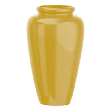Imagem de Vaso Decorativo Fibra de Vidro Estilo Vietnamita Cilíndrico Para Plantas Decor 73cm Faraó (Dourado)