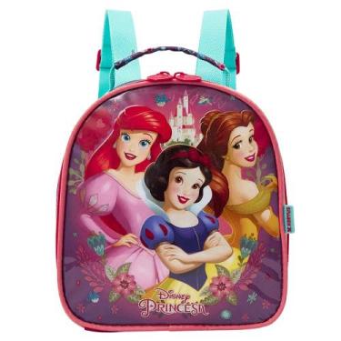Imagem de Lancheira Térmica Infantil Escolar Princesas Disney, Rosa