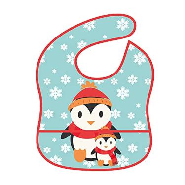 Imagem de Babador Impermeável Pinguim e Filho Girotondo Baby, Girotondo Baby, Branco, preto, laranja, vermelho