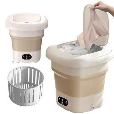 Imagem de Arruela pequena - 9L Mini máquina de lavar,Lavadora de roupas pessoais portátil com função de desidratação, lavadora de turbina ultrassônica para meias, roupas íntimas Aferzov