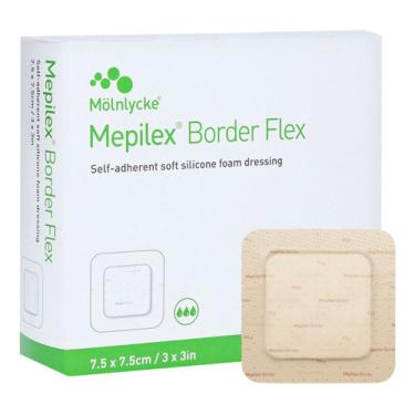 Imagem de Mepilex Border Flex 7,5x7,5cm Curativo Molnlycke 5 Unidades Mepilex border flex 7,5x7,5cm