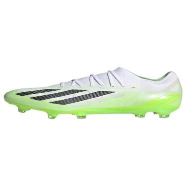Imagem de adidas Botas de futebol unissex X CRAZYFAST.1 FG - Futebol Americano, Branco nuvem/preto central/limão lúcido, 11.5