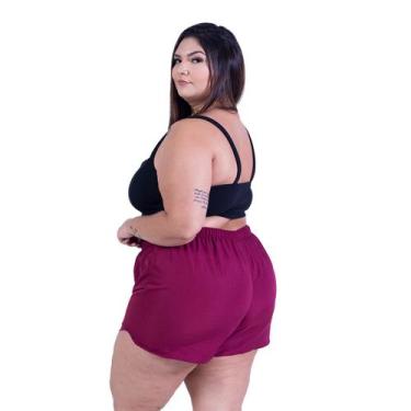 Imagem de Short Feminino De Praia Piscina Banho Plus Size Tactel C/ Elastano Lis