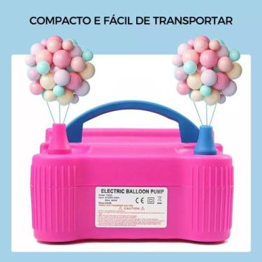 Imagem de Compressor para Encher Bolas Balões Festa Bomba Elétrica Infla rápido,