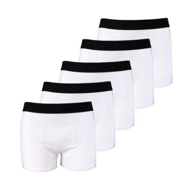 Imagem de Kit com 5 Cuecas Boxer Box Try Basics Algodão Cotton Lisa Básica Casua