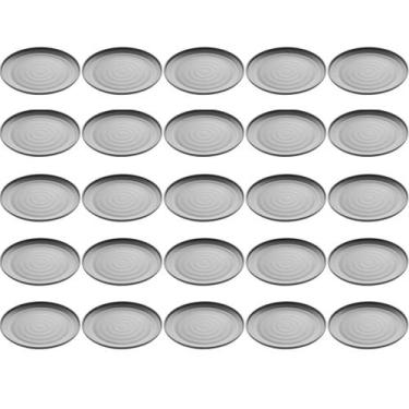 Imagem de Conjunto de 25 Pratos para Sushi Sashimi em Melamina Preto Fosco 25,5c