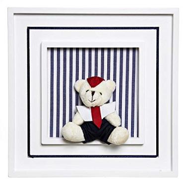 Imagem de Potinho de Mel Quadro Príncipe Ursinho Marinheiro Quarto Bebê Infantil Menino Marinho