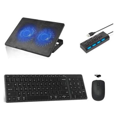Imagem de BDNET, Tecld, Mouse Suporte Cooler 2x Hub P/notebook Hp - Preto
