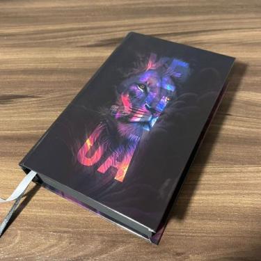 Imagem de Bíblia Sagrada Leão Yeshua ComHarpa e Índice LETRAS MÉDIAS e FOLHA ECO