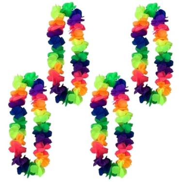 Imagem de Kit 4 Colares Havaiano Festa Fantasia Carnaval Neon Luau