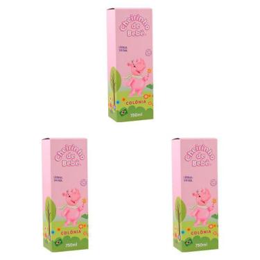 Imagem de Kit 3 Und Colônia Cheirinho De Bebê Rosa 750ml - Cheirinho De Bebe