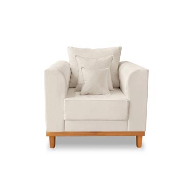 Imagem de Poltrona Viena Beny Linho Bege