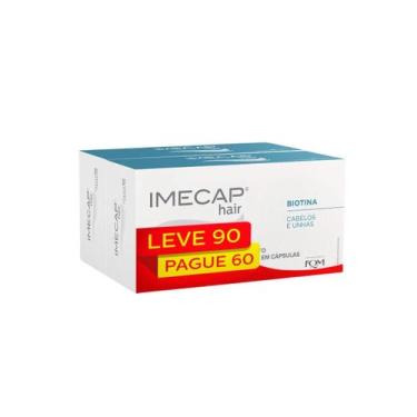 Imagem de Kit Imecap Hair Biotina Cabelos E Unhas 90 Cápsulas