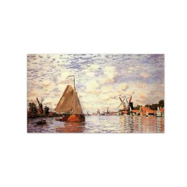 Imagem de MUHJDYC Paisagens famosas pinturas de parede impressões em tela - imagem de arte para sala de estar decoração de parede moderna - reprodução (veleiro) 30x50cm-12x19in sem moldura