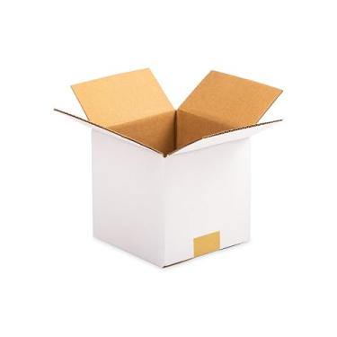 Imagem de wisaiboxl Caixas De Remessa Pequenas Brancas 5X5X5 Polegadas, Papelão Ondulado Com Adesivos Frágeis Para Correspondência, Embalagem, Mudança E Armazenamento Empresas, Pacote 15
