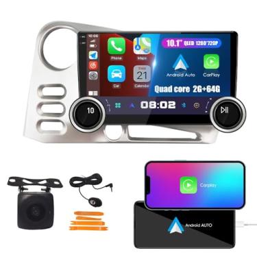 Imagem de CarPlay/Android Auto Autoradio Android Rádio FM Navegação veicular Pad Player estéreo GPS 10,1 polegadas QLED Touch Screen Headunit Tablet para Toyota Corolla Matrix 2003-2008 Quad Core 2G + 64G