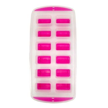 Imagem de Forma De Gelo Retangular Fundo Silicone - Rosa - Quanhe