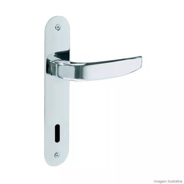 Imagem de Fechadura Interna Aço Zamac Vic 929-80 c/ Espelho Pado Cromado