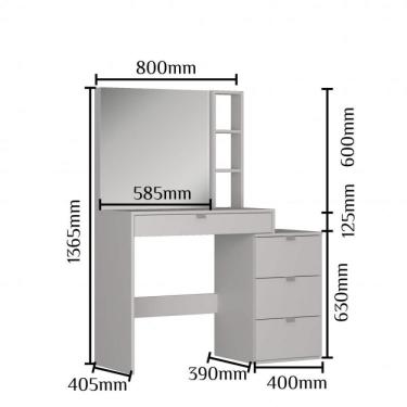 Imagem de Penteadeira com Espelho 4 Gavetas Nova Mobile Montana