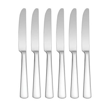 Imagem de Oneida Aptitude Everyday Facas de jantar para talheres, conjunto de 6, aço inoxidável 18/0, conjunto de talheres, pode ir à lava-louças