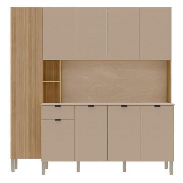 Imagem de Cozinha Compacta 9 Portas 1 Gaveta 201 Cm Pulse Freijo