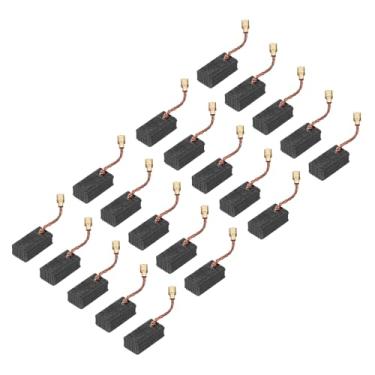 Imagem de PATIKIL Escovas de carbono 0,67 x 0,35 x 0,220 polegadas para motores elétricos, ferramenta elétrica, moedor angular, serra de mesa, reparo de peças sobressalentes, pacote com 20