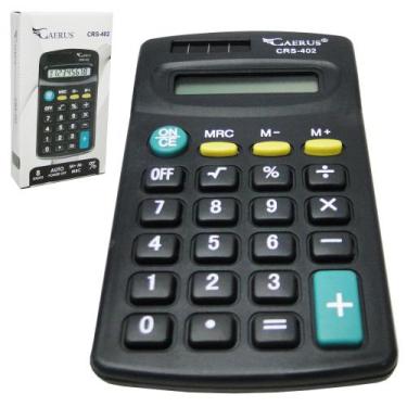 Imagem de Calculadora eletronica 8 digitos a pilha / solar 11,5x6,5cm - MOHNISH