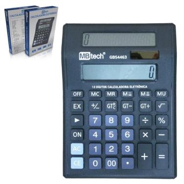 Imagem de Calculadora eletronica 12 digitos com display duplo a pilha / solar 21