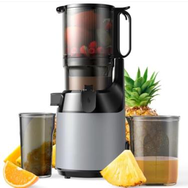 Imagem de Espremedor | Grande Rampa De AlimentaçãO 130 Mm Espremedor Mastigador | Espremedor De Prensa Fria 250w | MáQuinas Espremedoras Lentas | Extrator Suco Para Frutas E Vegetais Inteiros,Grey