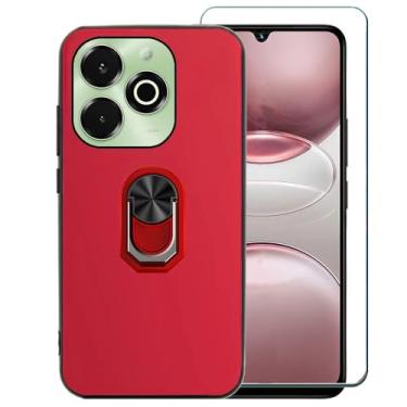 Imagem de Ranyi Capa para celular UMIDIGI G100X com protetor de tela, TPU flexível fino e suporte de anel giratório 360 com suporte para absorção de choque, capa de silicone compatível com UMIDIGI G100X 5G