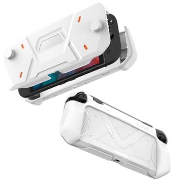 Imagem de YELERWE Capa para Nintendo Switch2 2025, capa ultra protetora com aderência ergonômica – frente de policarbonato antiarranhões e traseira de TPU à prova de choque, capa com alças antiderrapantes para